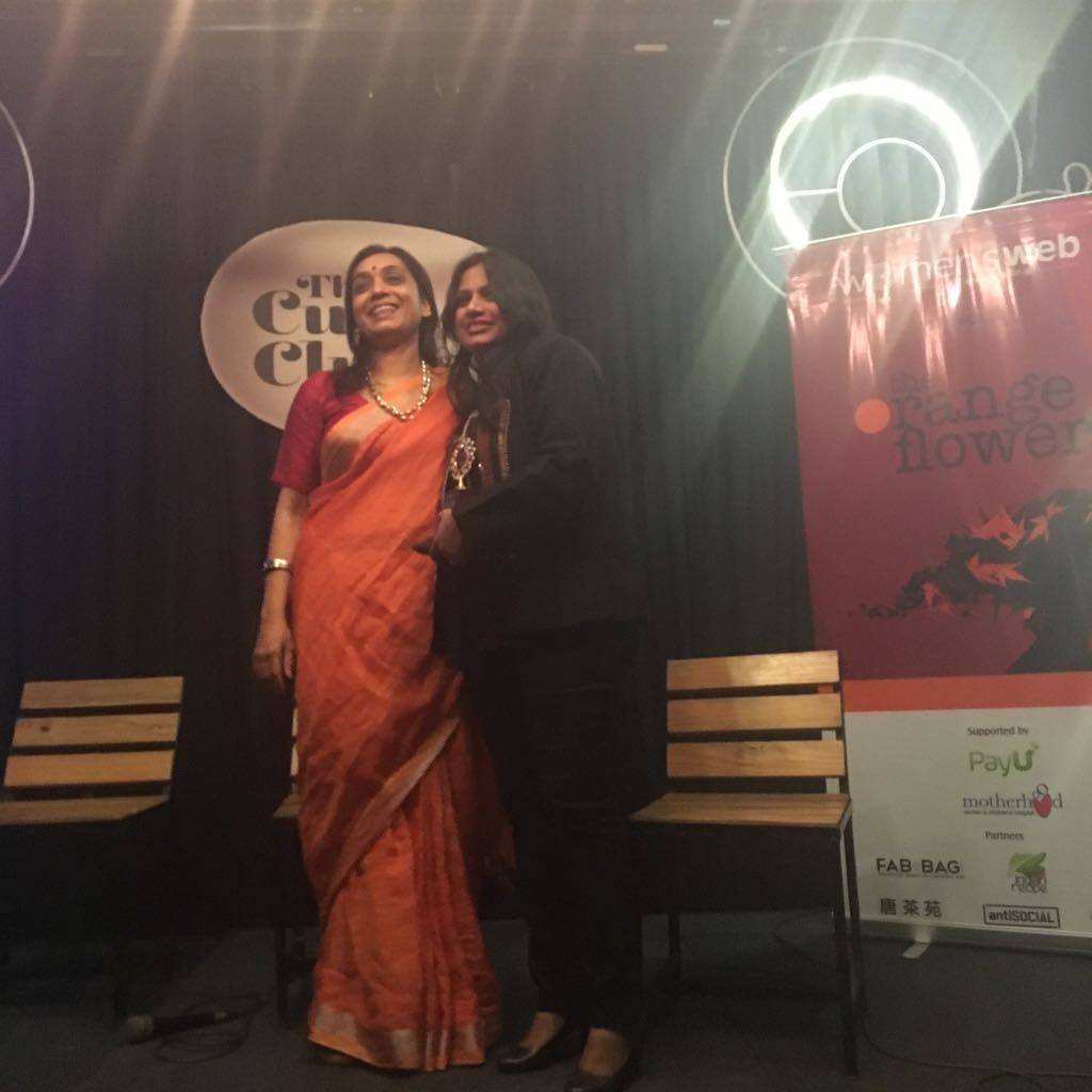 Tina Sequeira with Sudha Menon