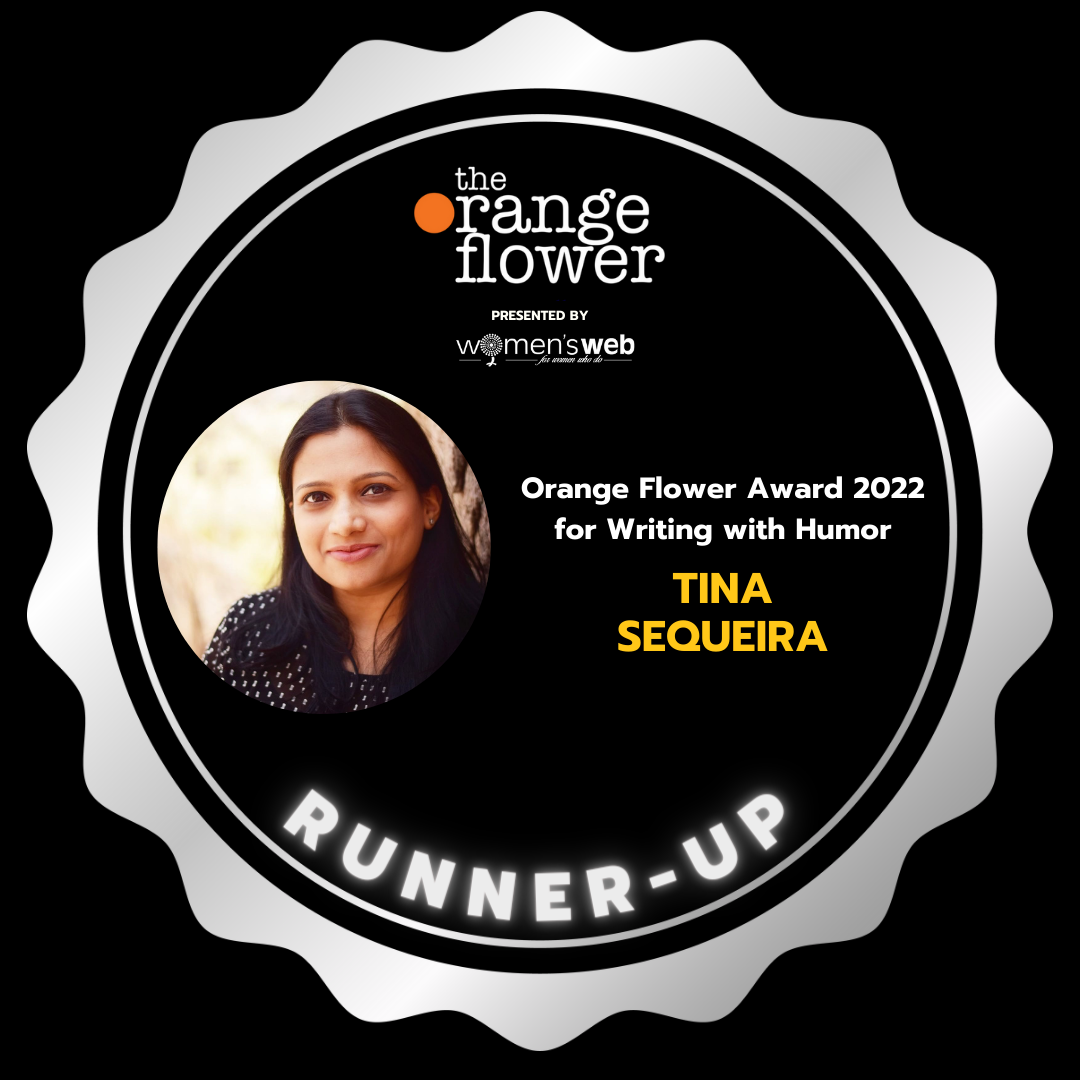 Tina Sequeira with The Orange Flower Awards 