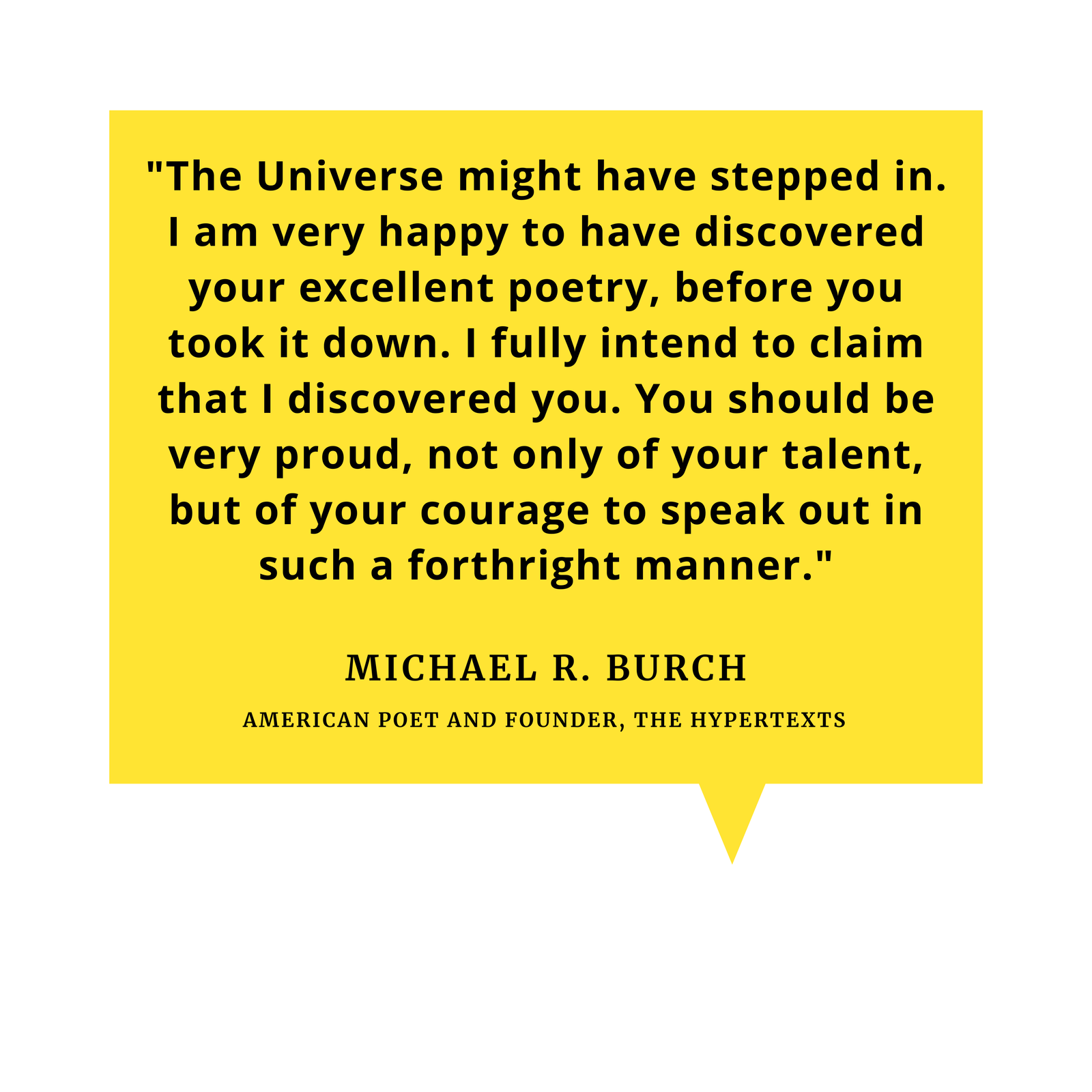 Michael R. Burch Testimonial for Tina Sequeira